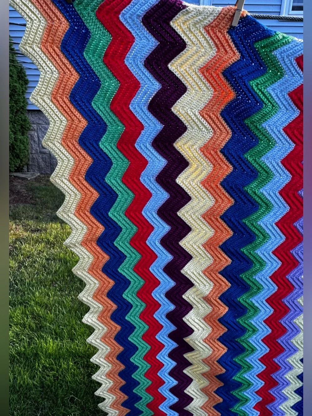 Crochet Chevron Afghan Blanket